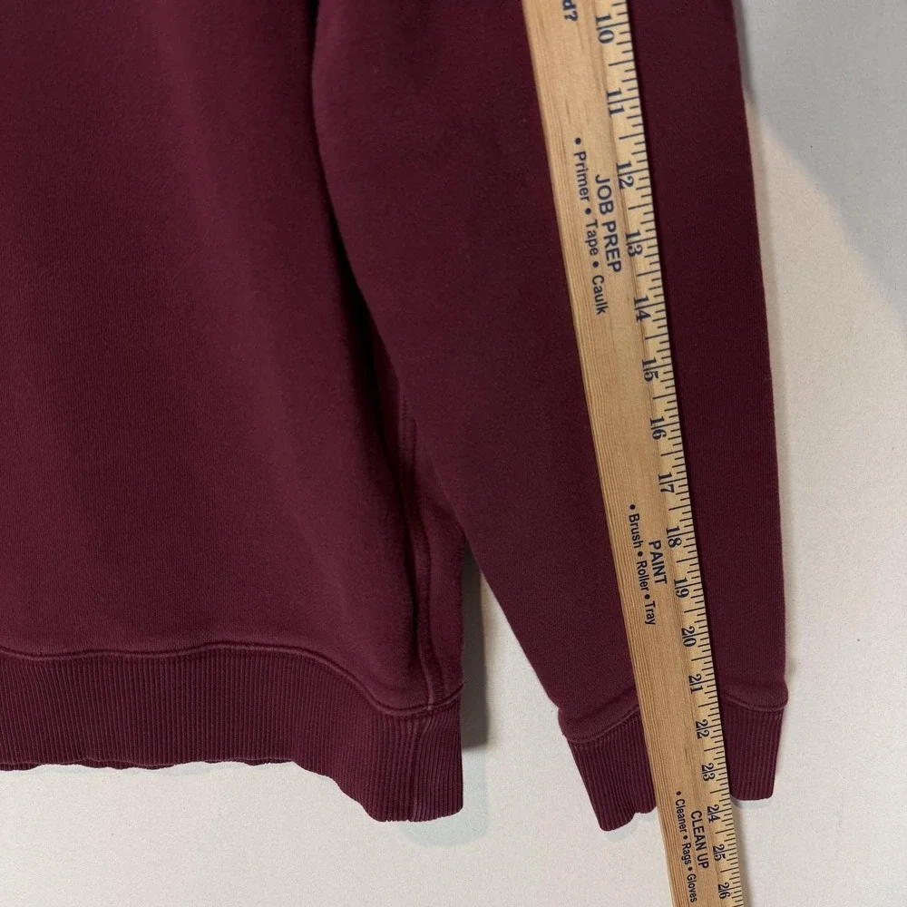 Banana Republic Sweatshirt Mens Medium Red Fleece Pullover Crewneck Long Sleeve